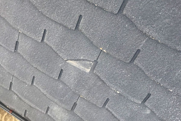 被害の箇所〜屋根